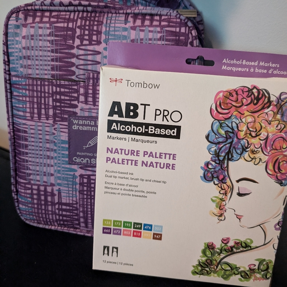 40+ Tombow ABT Pro Alcohol Markers + Carrying Case, Freebies